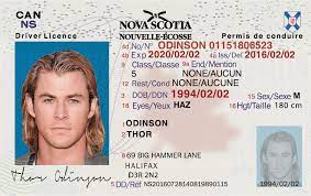 Nova Scotia Fake Driving License