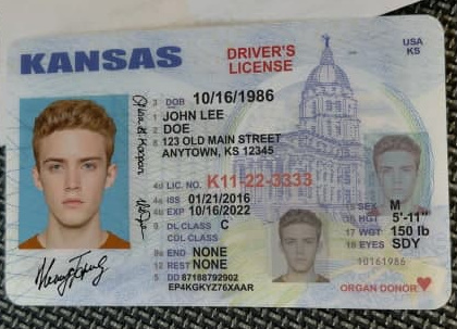 Kansas Fake drivers license