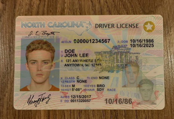 North Carolina Fake Drivers License