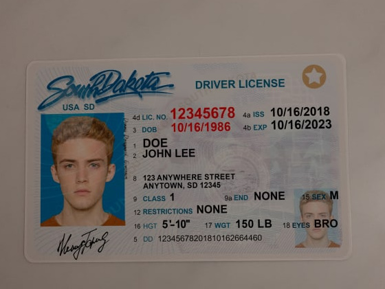 South Dakota Fake Drivers License