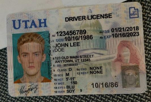 Utah Fake Driver's License