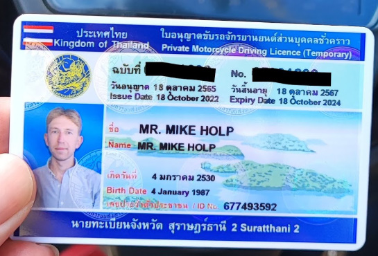 Thailand Fake Driving License